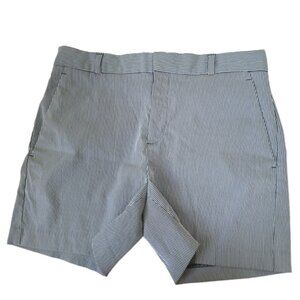 Banana Republic NEW Seersucker Preppy Blue White Stripe Tailored Short 4 Minimal